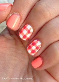 iscellaneous Manicures: June Birchbox - Reign in Spain Gingham nails