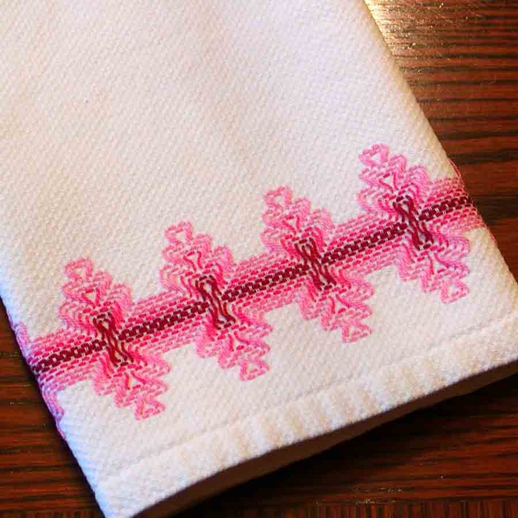 I think this type of embroidery is called hucking - and I learned how to do it in the late 60's from a NUN, believe it or not! Sister Olympia!!!