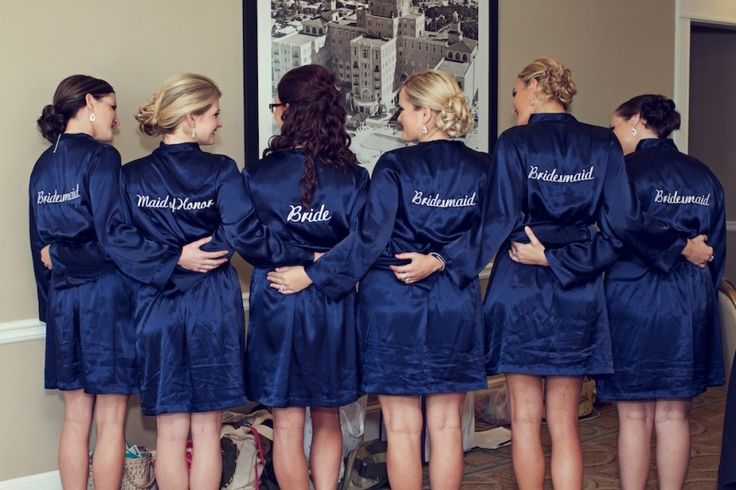 Bridesmaid Robes - Great Bridesmaid Gift! Navy Blue, Silver & White St. Pete Beach Wedding - Don CeSar - St. Petersburg, FL Wedding Photographer Reign 7 Studios