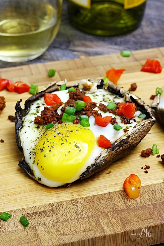 Paleo Stuffed Baked Eggs Portobello Mushrooms hearty & simple 30 minute recip