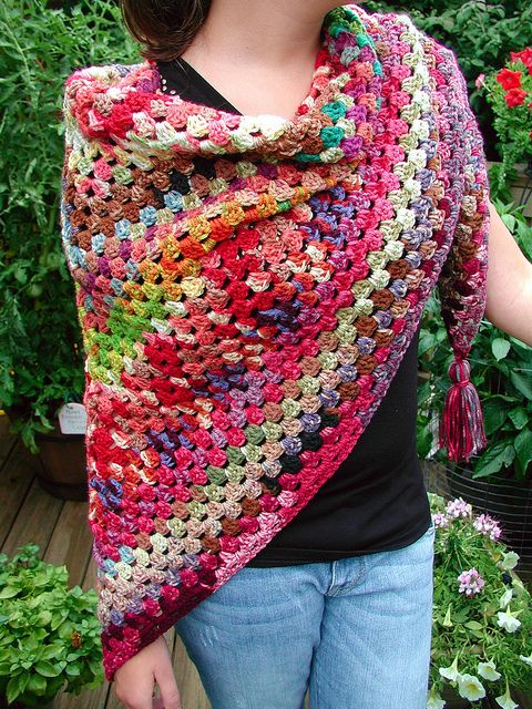 Granny Square Crochet Poncho