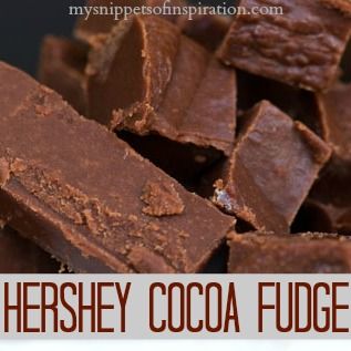 Here's an easy and super tasty fudge recipe! With step by step picture, this is simple to follow and make some amazing fudge! This is the orginial Hershey's cocoa fudge recipe!