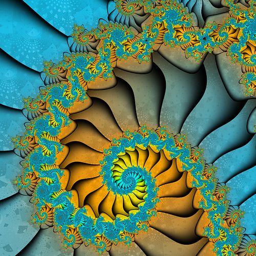 A Spiral Fractal is a Fibonacci Sequence - There are many of them! Look closer to the finest details . . .