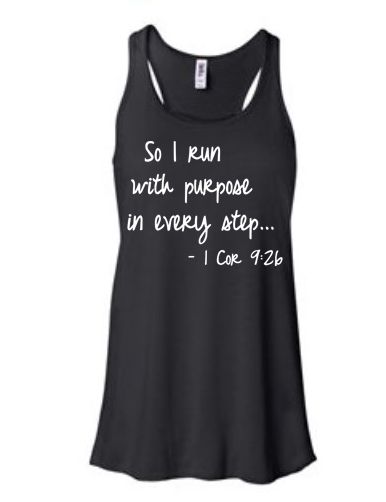 Running gifts - running tank - 1 Cor. inspirational running quotes $24.99