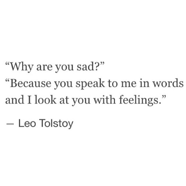 why are you sad?