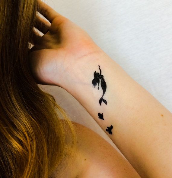 2 Little Mermaid Temporary Tattoos GeekTat by GeekTat on Etsy, $5.00