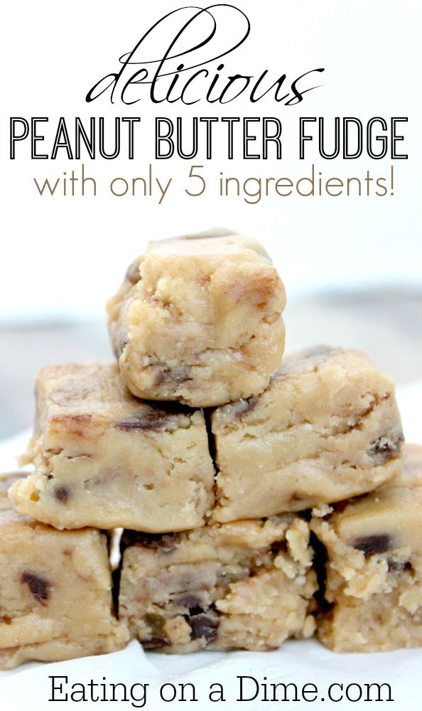 5 Ingredient Peanut Butter Fudge Recipe is so easy to make and tastes amazing! This is one of my favorite fudge recipes.