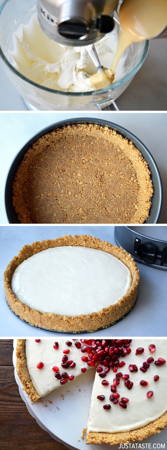 Easy No-Bake Cheesecake (use gf graham crackers or cinnamon Chex). Never thought of using cinnamon chex!!!!!