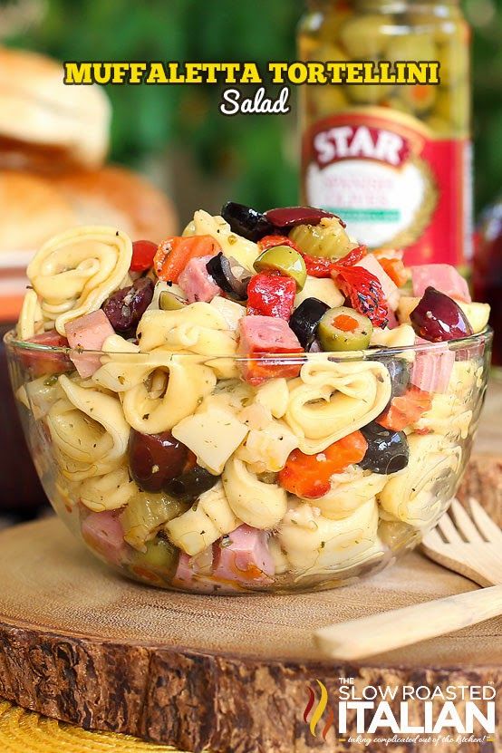 uffaletta Tortellini Salad from @SlowRoasted