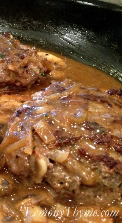 Salisbury Steak {with Mushroom Gravy}