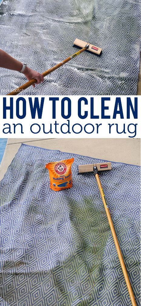 How to Clean an Outdoor Rug. When you spend more time outdoors this summer you might need this cleaning tutorial!