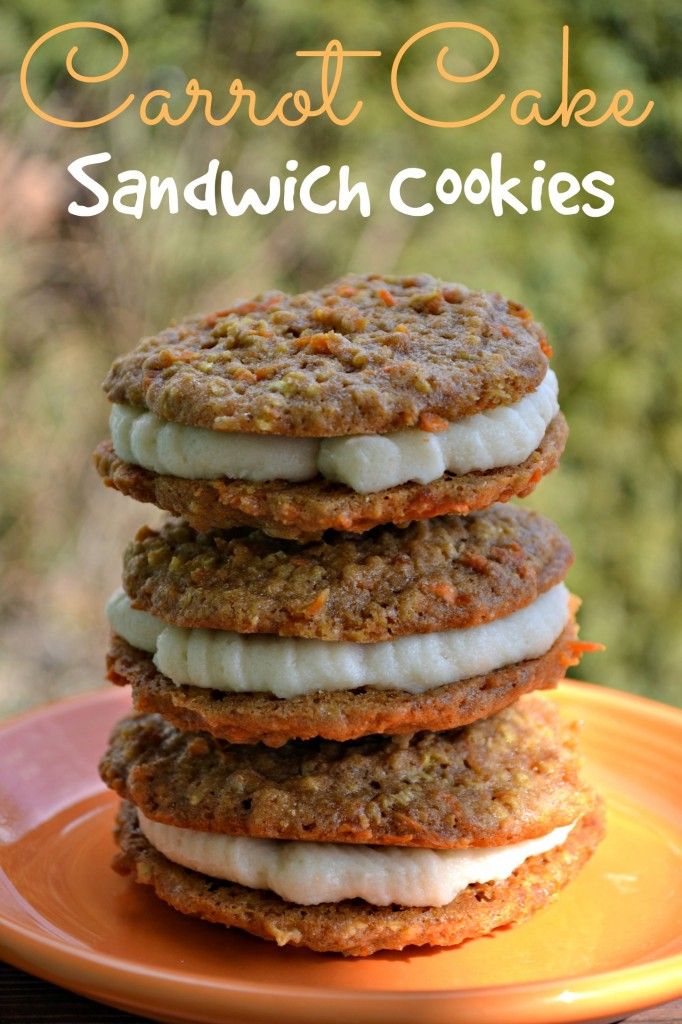 Carrot Cake Sandwich Cookies Recipe. These taste exactly like Trader Joe's Inside-Out Carrot Cake Cookies.