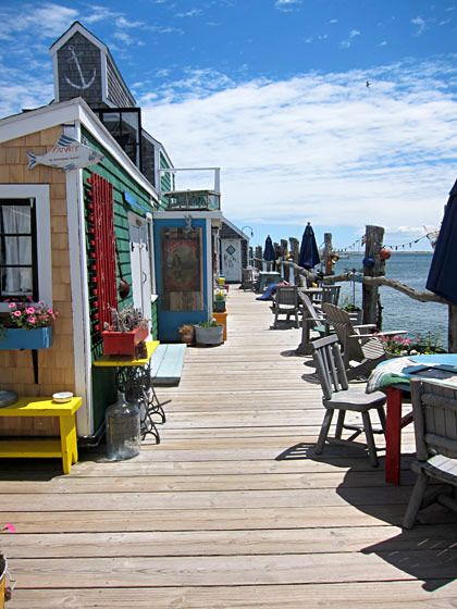 Cap'n Jack's Wharf in Provincetown's West End. The wharf has enjoyed many incarnations, from working wharf to theater, and now, vacation rentals. I've stayed here many times and it's one of my all time favorite places to go.
