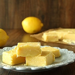 Creamy Lemon Fudge by chocolatemoosey    Ingredients        2 1/4 cup sugar      3/4 cup evaporated milk      9 ounces white chocolate, chopped into chunks      1/2 cup butter, cut into tablespoons      1 1/2 Tbsp lemon extract      Zest from 1 lemon