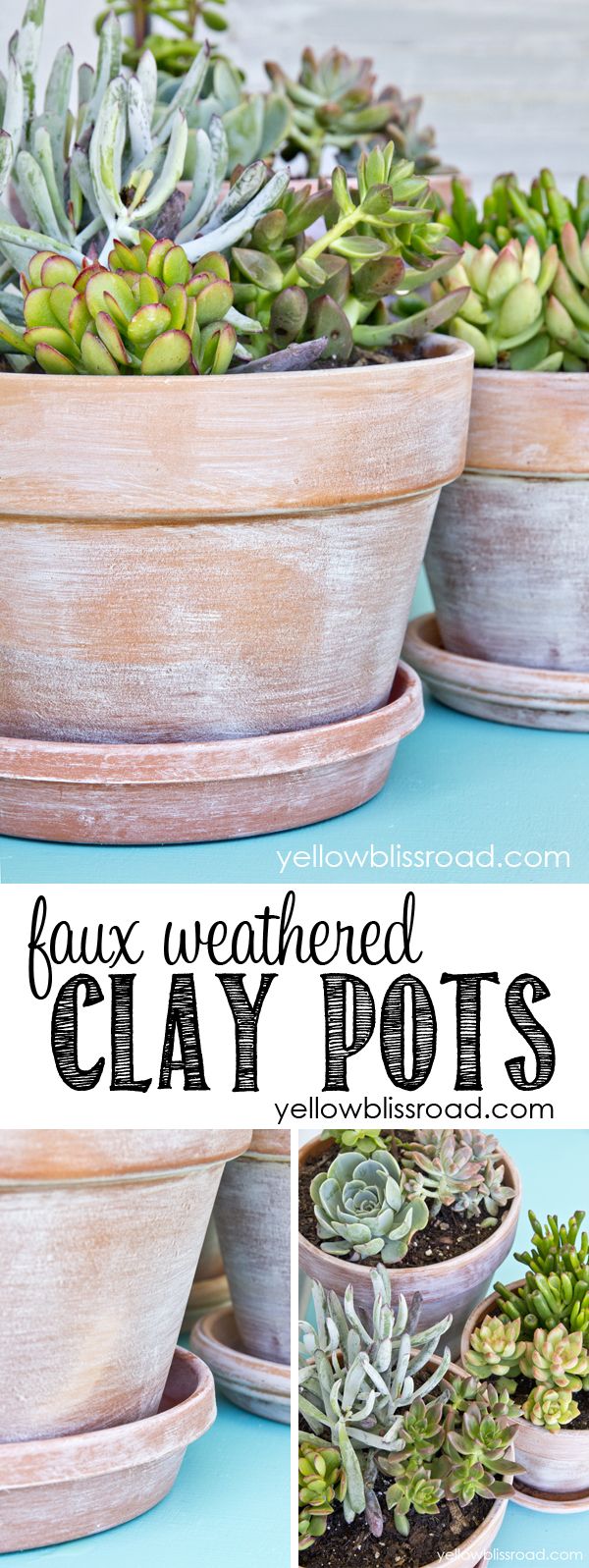 How to Create a Faux Weathered Look for Clay / Terra Cotta Pots (works on plastic too!)