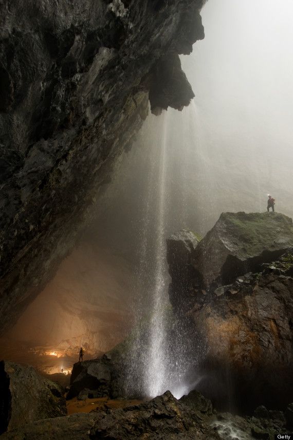 Viet Nam. Son Doong Cave | Scientists have discovered never-before-seen plant species around Son Doong's waterfalls. Oh, and there's a whole river in there, too.