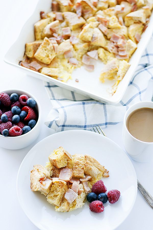 a brunch classic made easy | eggs benedict casserol