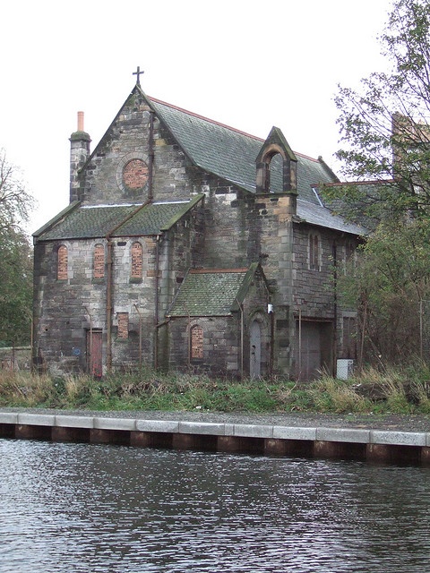 A derelict Kirk Canal church in Edinburgh, Scotland.