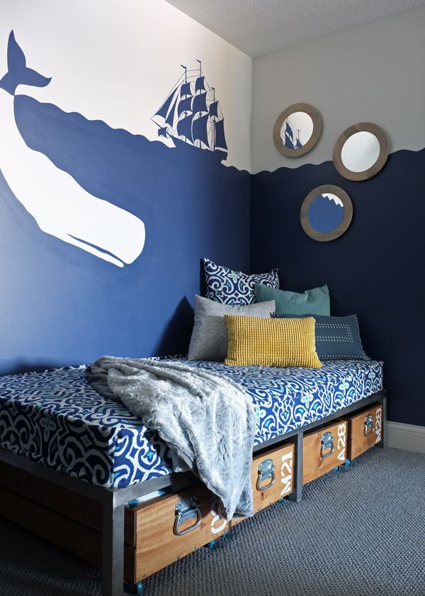 Cricut Inspiration - Make A Giant Whale and Ship with Your Cricut Explore and Stick The Vinyl Cutouts On Your Wall!