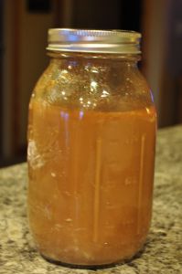 stir fry sauce-you can replace the chicken broth with vegetable broth to make it vegan. I'm thinking I will pour into an ice cube tray for easy portion-sized use later
