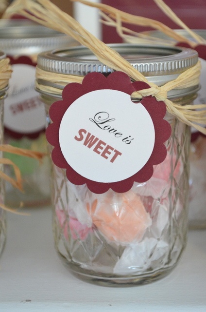 Favors at a wedding reception #weddingreception #favors