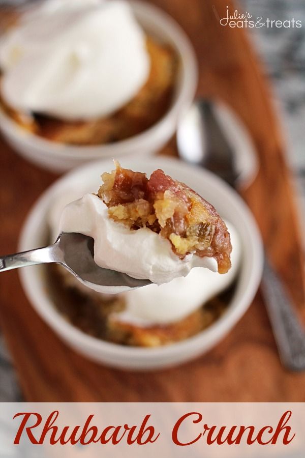 Rhubarb Crunch ~ Super Easy and Simply Delicious Rhubarb Dump Dessert!