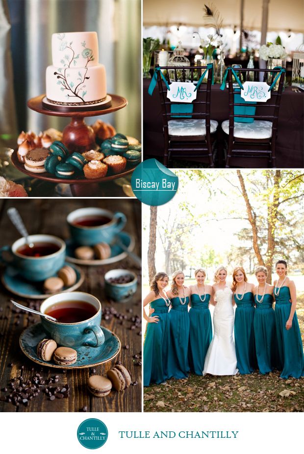 fall wedding color ideas 2014 - unique ocean blue wedding color scheme for beach and country weddings 2015