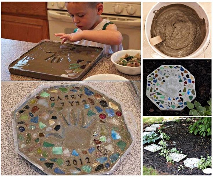 Keepsake Cement Stepping Stone.  Another thing I am going to 100% do in my new home!!