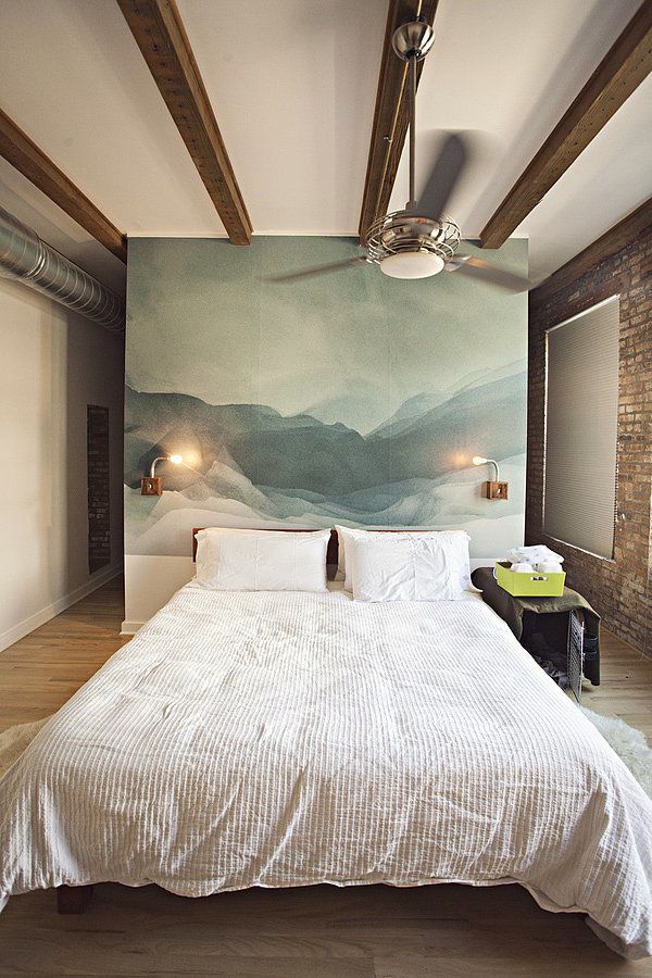 If you're feeling really artsy, try your hand at painting a landscape or abstract mural on your wall. Source: Clayton Hauck