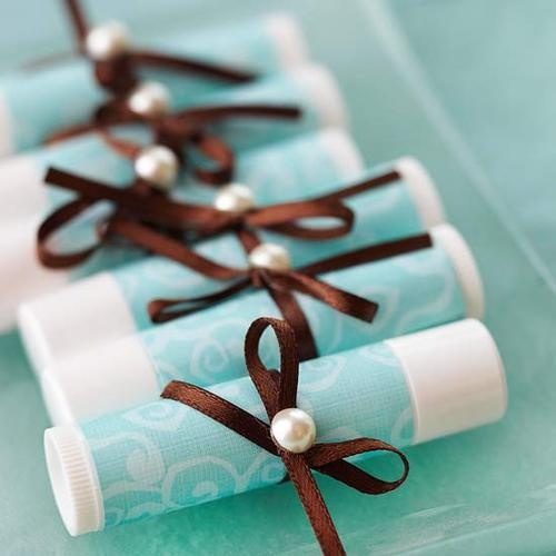 Easy Lip Balm Favor: Give the girls a little TLC with inexpensive and practical lip balm favors.