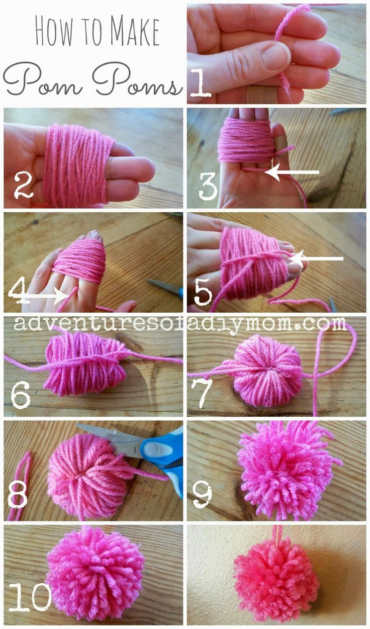 How to Make Pom Poms from Yarn