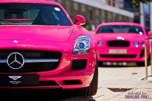 For the Ladies out there who love Fast Cars! #Pink #Too Much Pink #Why Do Girls Like Pink?