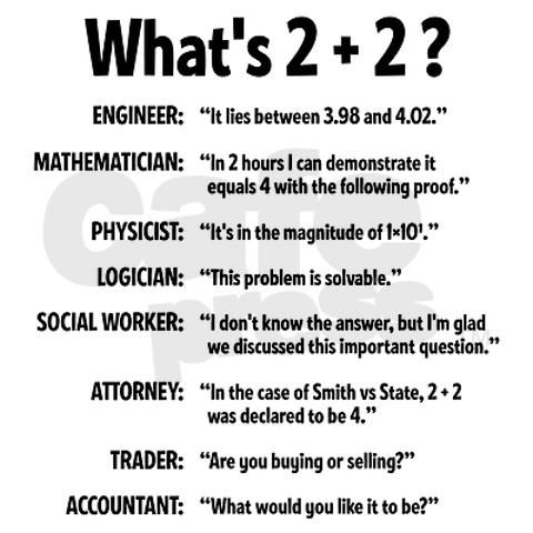 The one accountant joke that every accountant knows but will still tell it to every accountant they meet thinking that the other accountant doesn't know it...