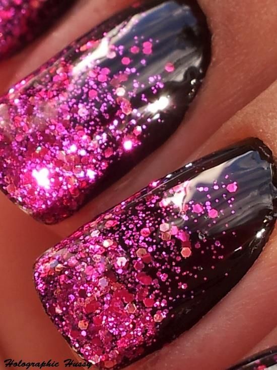 sparkle pink on black bg