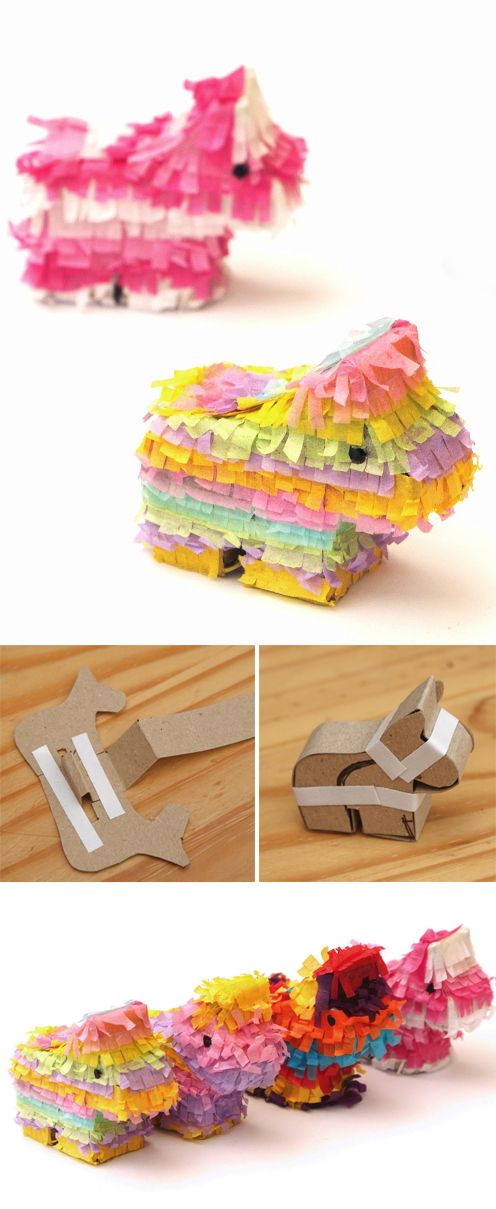 DIY Mini Pinatas- so cute!!! must do someday soon for my girls b-day.