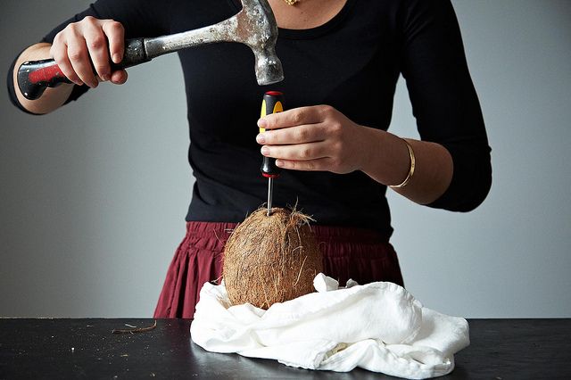 How to Crack and Use a Whole Coconut @Food52