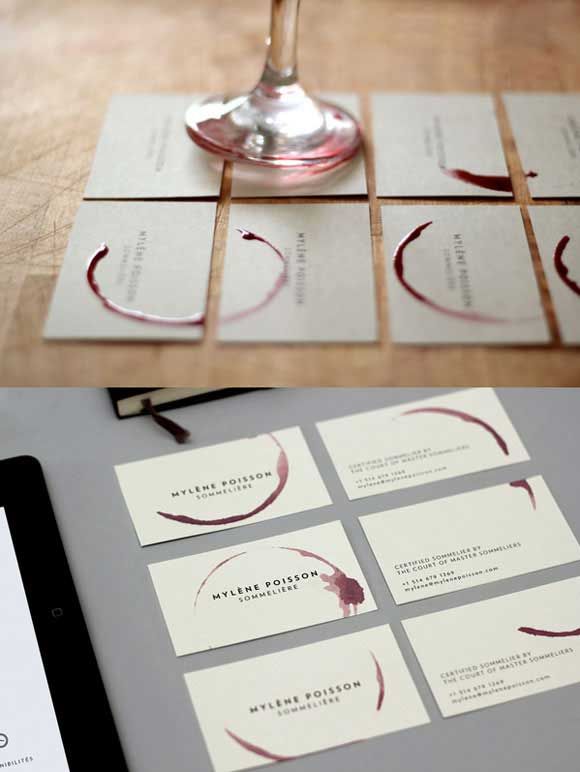 Business card design for a sommelier.. Genius!