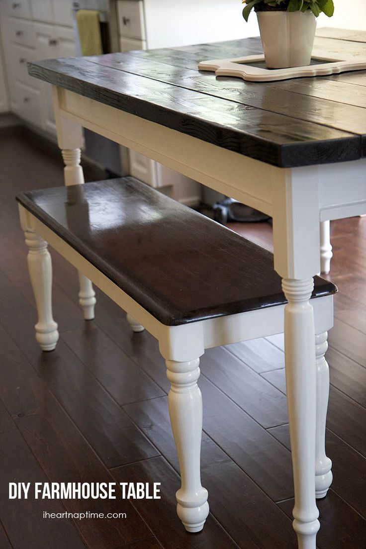 DIY farmhouse kitchen table I Heart Nap Time | I Heart Nap Time - Easy recipes, DIY crafts, Homemaking