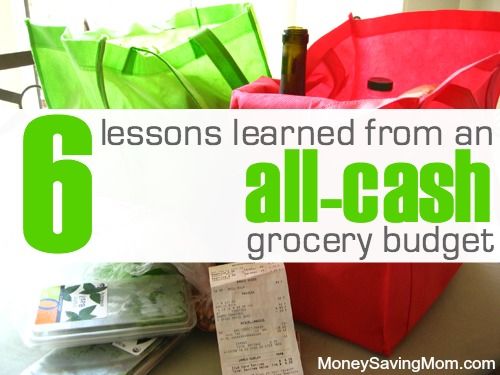 6 LESSONS FROM AN ALL CASH GROCERY BUDGET! Here are 6 lessons I’ve learned, and why our all-cash grocery budget is the best budgeting decision our family has made to date. Our savings account will back me up on this!