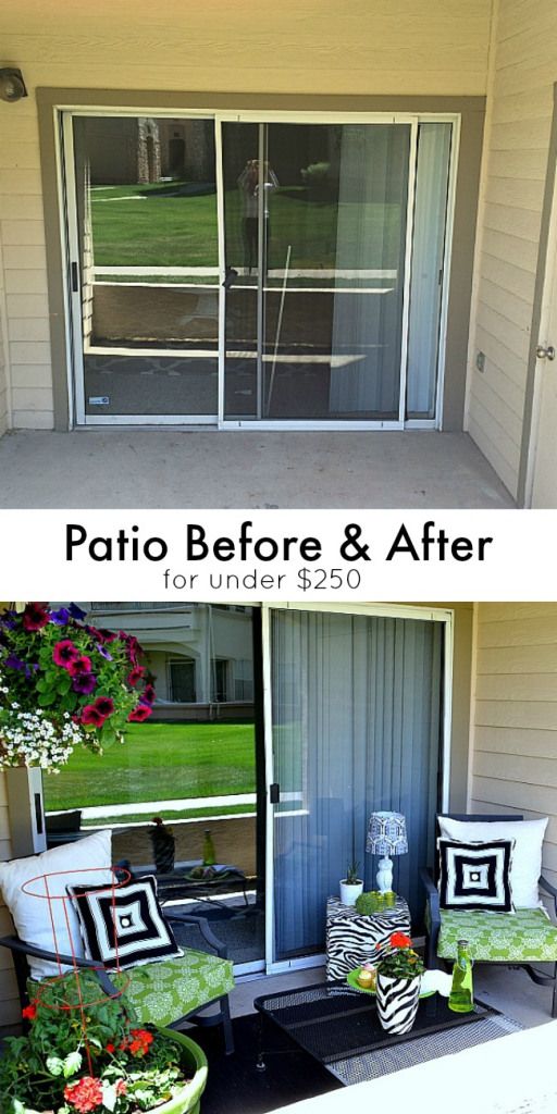 Patio Before and After for under $250!! Perfect Patio Makeover for small spaces. #BHGRefresh
