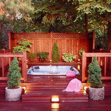 Privacy Solutions for Your Deck  Find deck design ideas for adding privacy--fences, walls, or trees and shrubs.