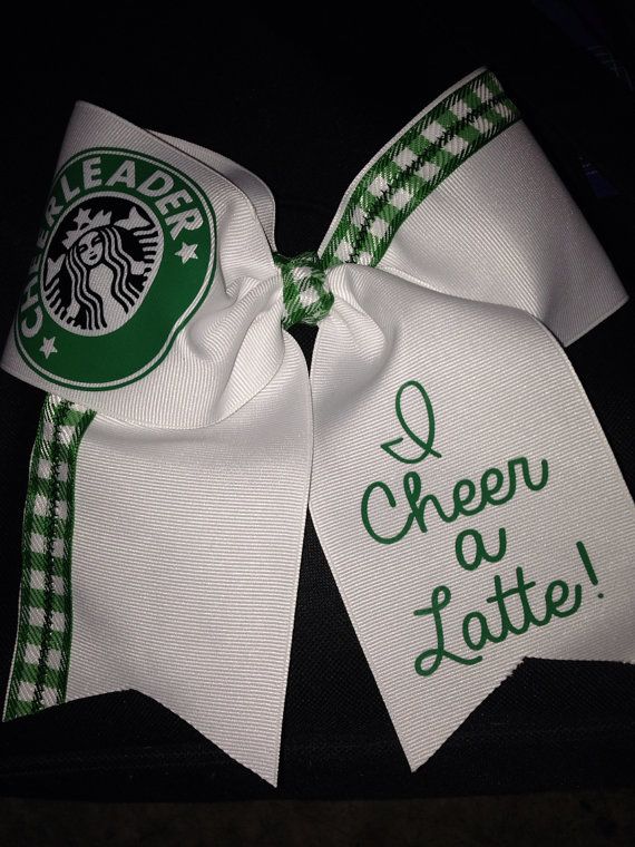 Starbucks Cheerleader Cheer Bow 3" Stitched on Etsy, $15.00