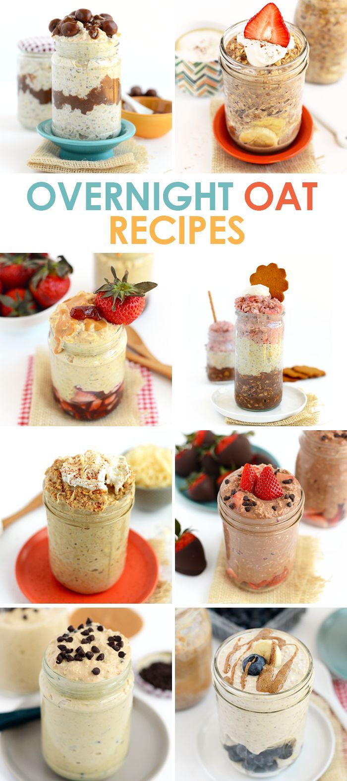 8 Ways to Eat Overnight Oats - - Got 5 minutes? Prep your breakfast the night before and eat a fiber-rich meal the next morning that's delicious and healthy!!