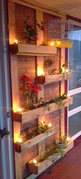 Planter with candles