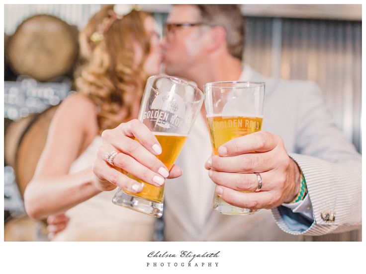 Golden Road Brewery Wedding Reception by Chelsea Elizabeth Photography