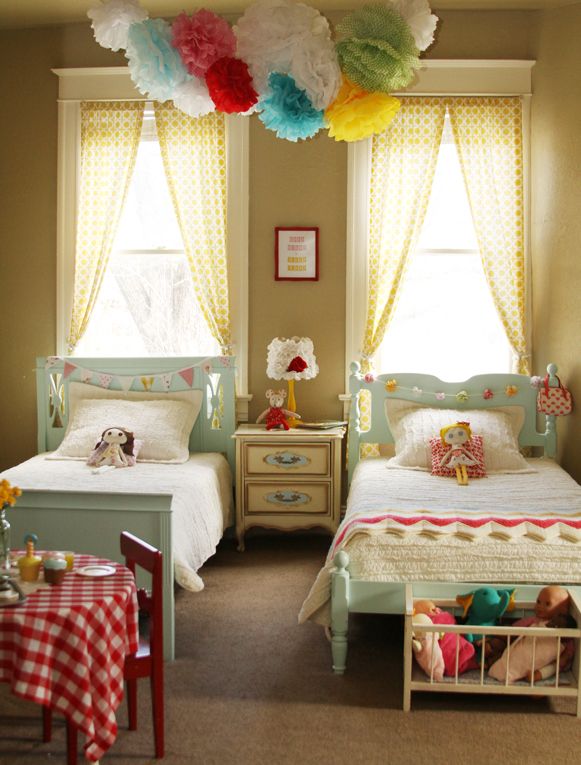 absolutely adorable little girls' shared room....love all the details!!!