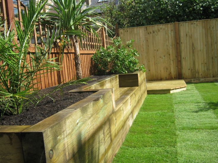 I like this raised bed with the built in bench.