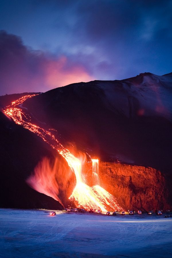Lava from Volcano in Iceland