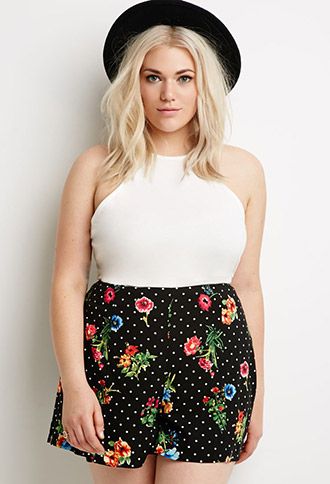 Dotted Floral Shorts