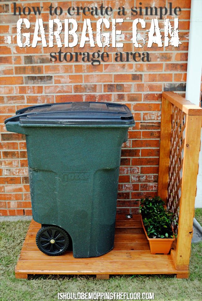 Step-by-step easy tutorial to create a simple Garbage Can Storage Area